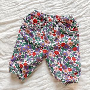 Baby Boden Corduory Ruffle Floral Pants 0-3 Months
